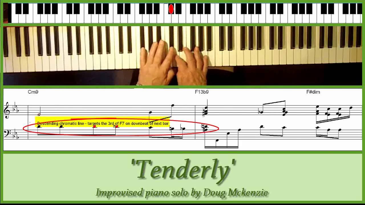 'Tenderly' - jazz piano tutorial