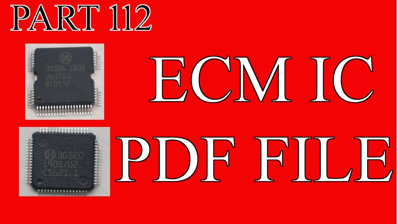 ECM MOST IMPORTANT IC ,  ECM COURCE DETAILS , ECM EXPERT PART 112