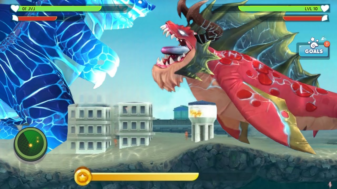 GIANT MONSTER NUCLEAR SHARKJIRA  VS GIANT MONSTER SHARKNAROK - Hungry Shark Evolution