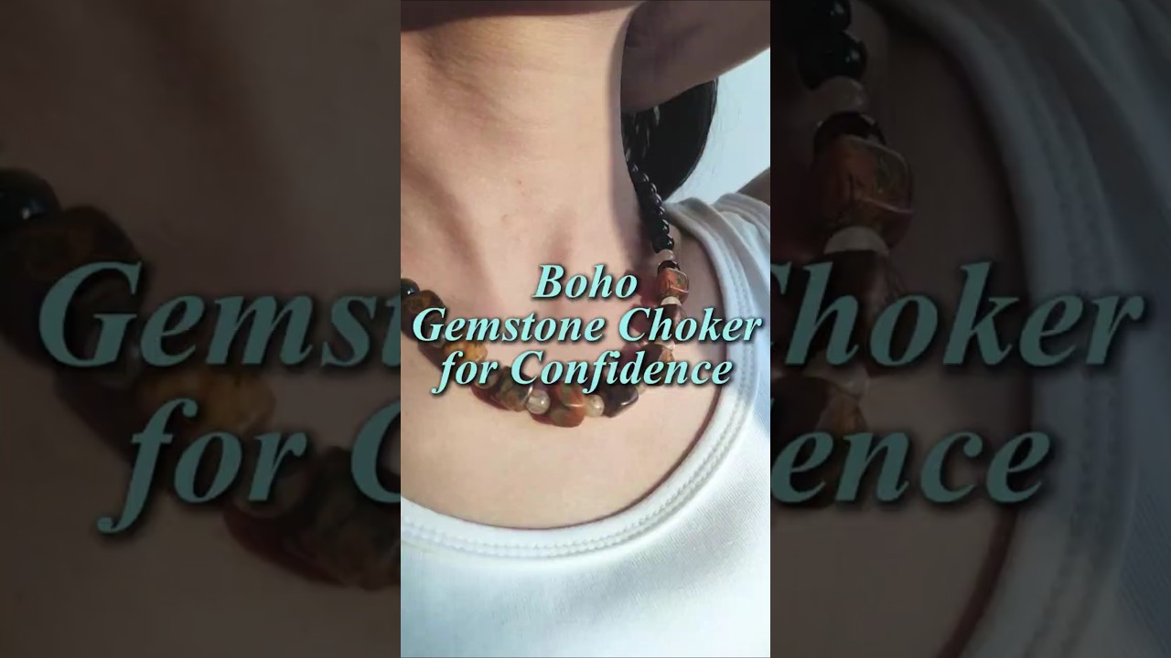 Boho Gemstone Choker for Confidence, had him hypnotized.#gemstonejewelry