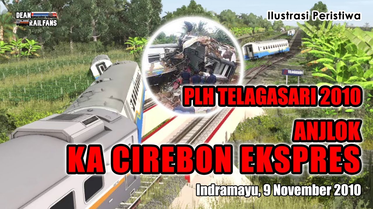 PLH TELAGASARI 2010  - AKIBAT AS PATAH KERETA API CIREBON EKSPRES ANJLOK | Train Simulator