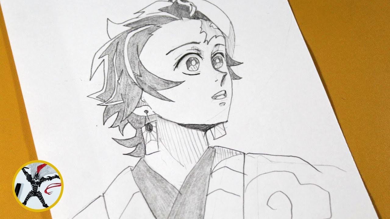 How to Draw Tanjiro Step by Step – Tanjiro Kamado Drawing Tutorial | Easy for Beginners