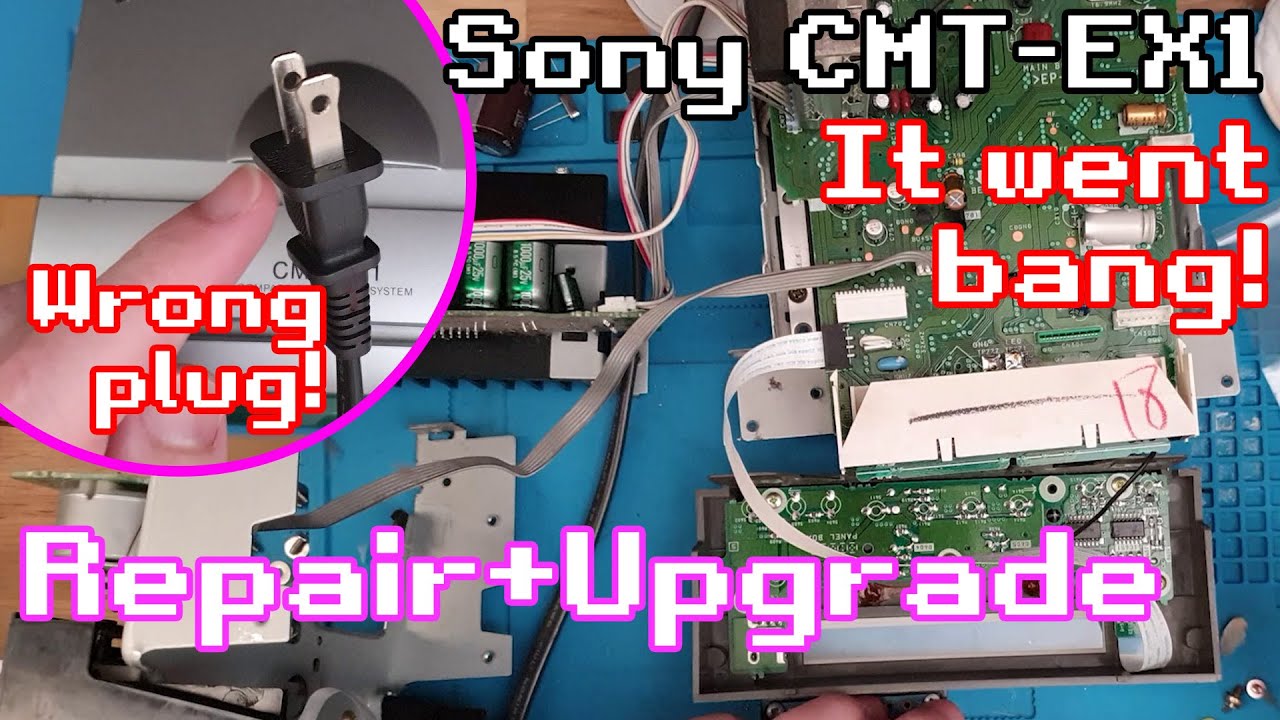 Fixing a blown up Sony CMT-EX1 plus some upgrades