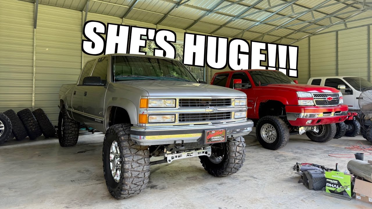 STUFFING 38s AND FINISHING THE LIFT ON THE CREW CAB!!!
