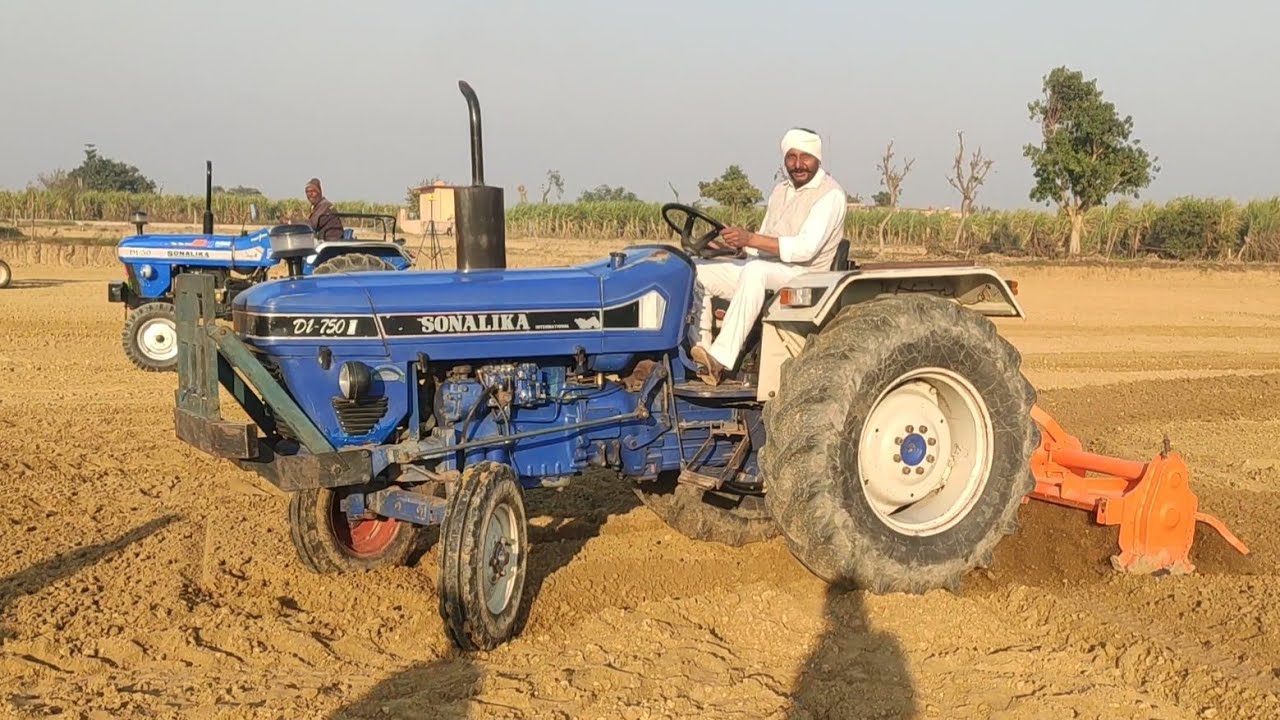 सोनालिका से बहुत खुश है ये किसान, Sonalika 750 Old Model 7 Feet Rotavator Best Performance