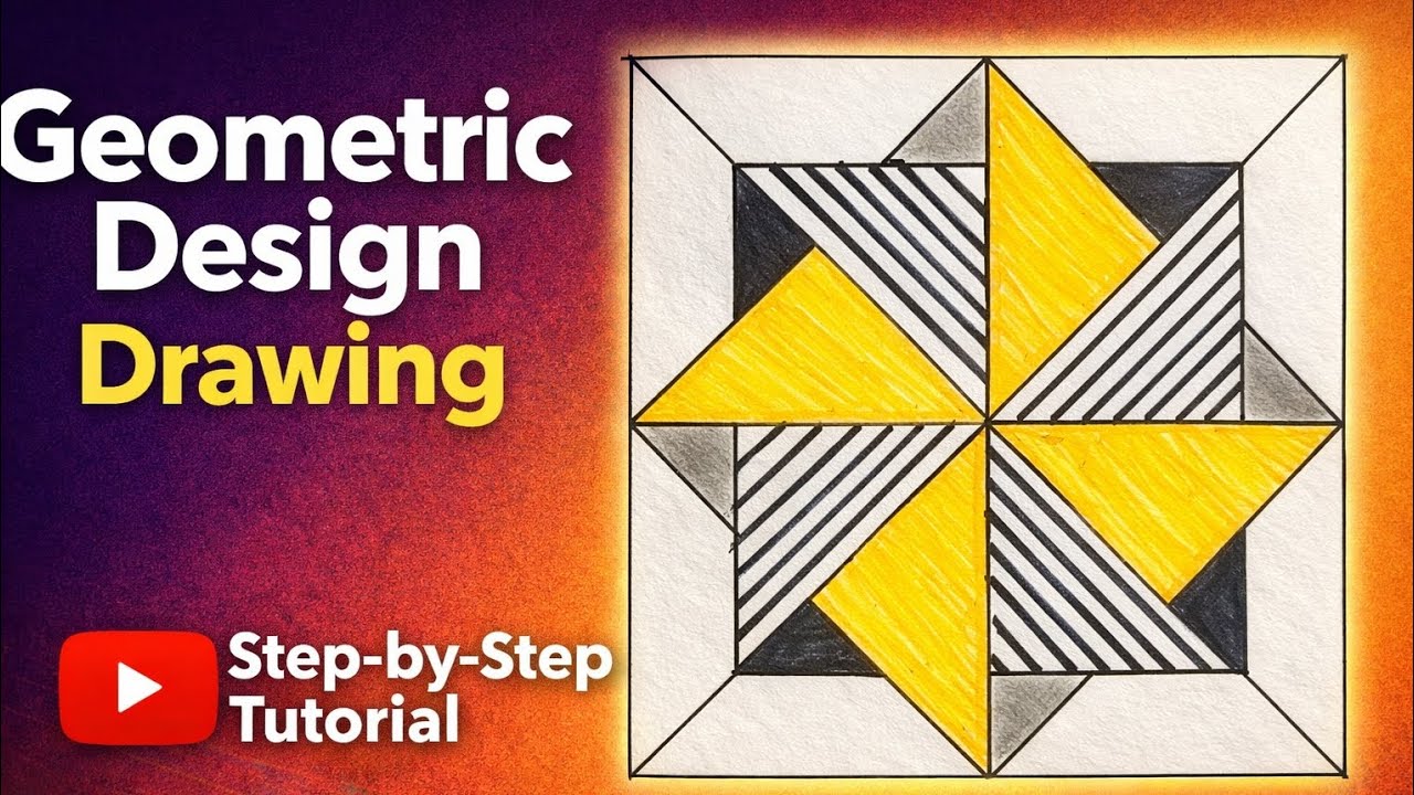 Amazing Geometric Design Drawing 😱 | Easy Step by Step Art Tutorial