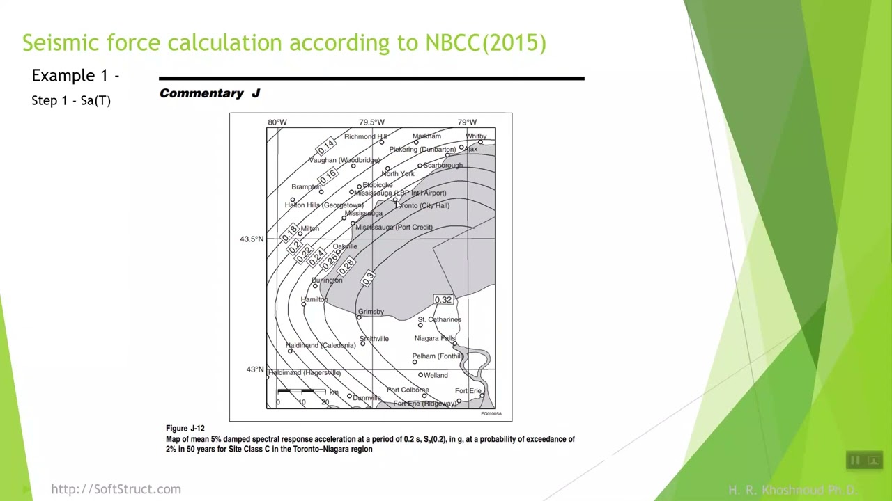 How to calculate seismic base shear - NBCC 2015 ( WWW.SoftStruct.com )