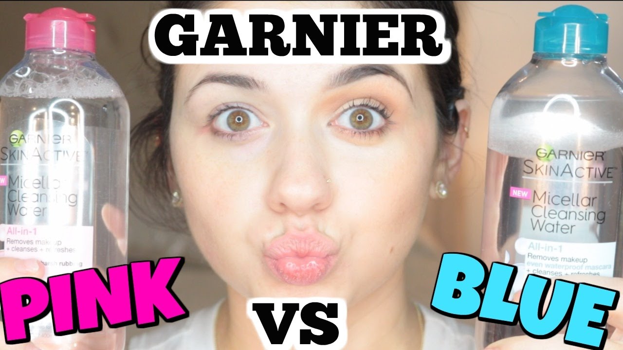 Синяя и розовая мицеллярная очищающая вода для снятия макияжа Garnier SkinActive — в чем разница?