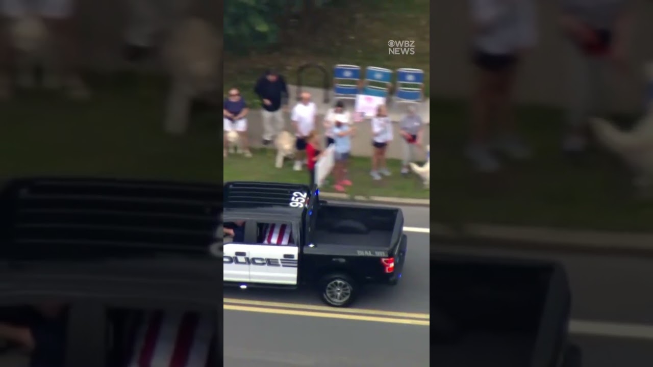 Procession honors community resource dog after 