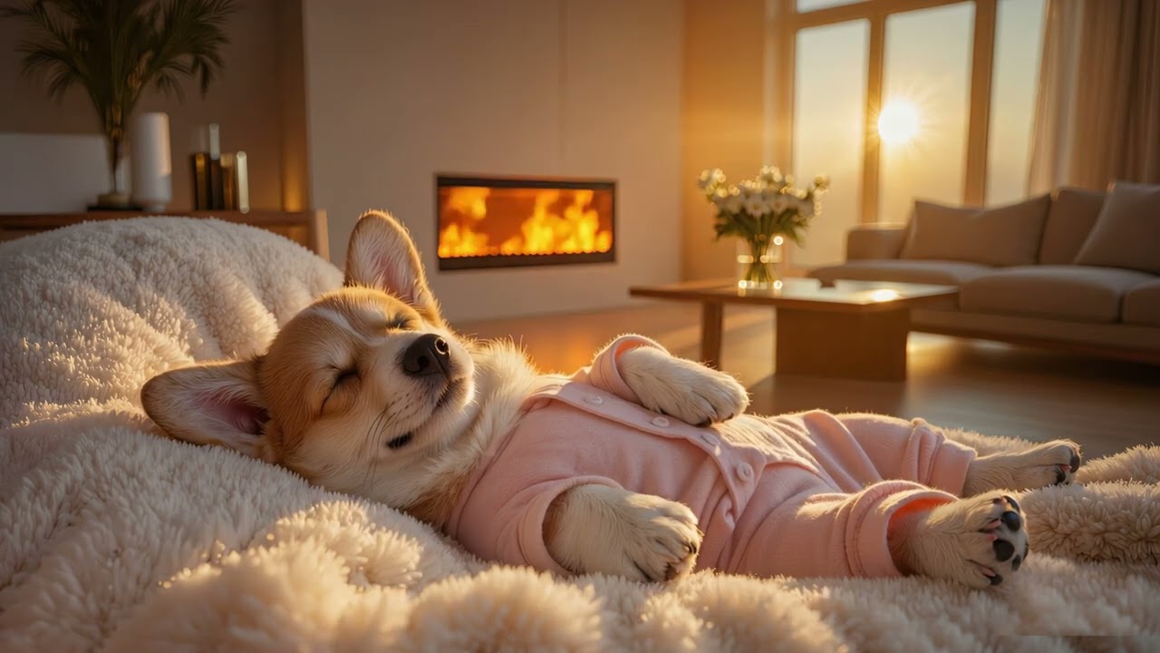 🐾 Sleepy Pup Vibes: 3 Hours of Deep Sleep Music and Nighttime Relaxation