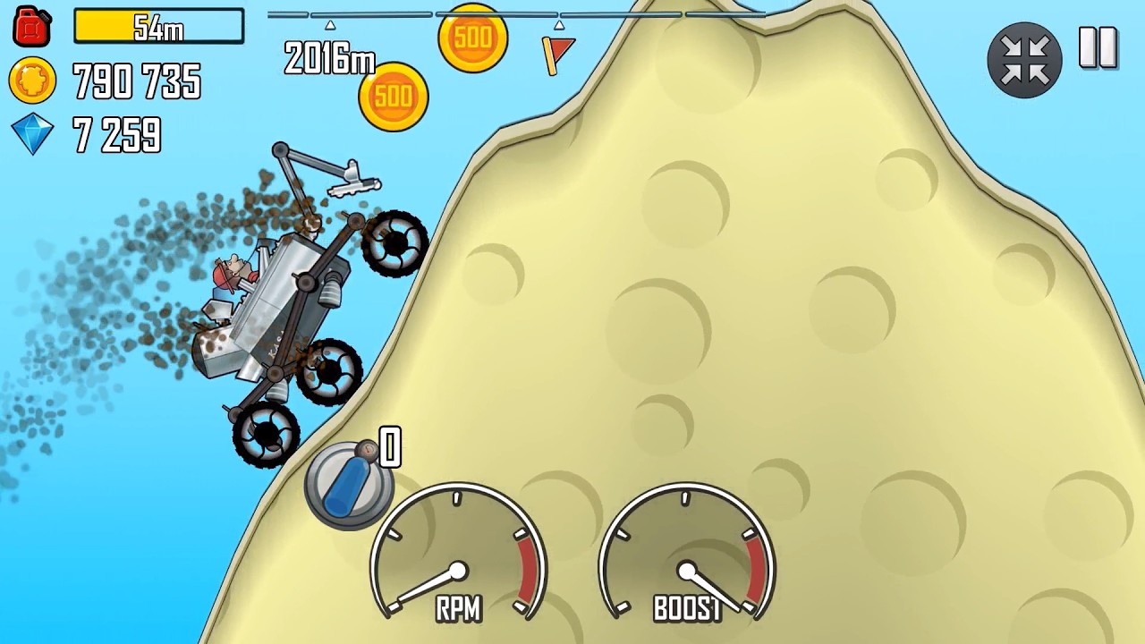 Moon Lander on Desert | Hill Climb Racing Gameplay