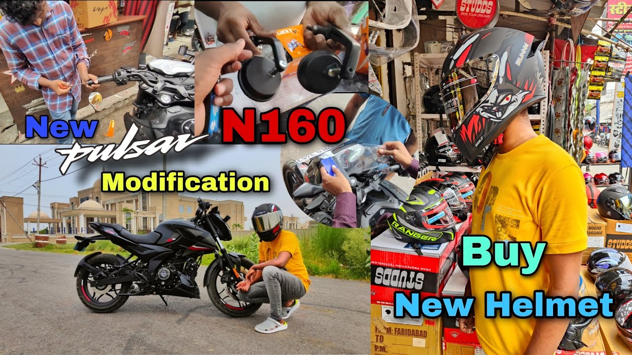 Buy New Helmet And Some Modifications In My Pulsar N160 | New Pulsar N160 2023 Model | Aftab Jess