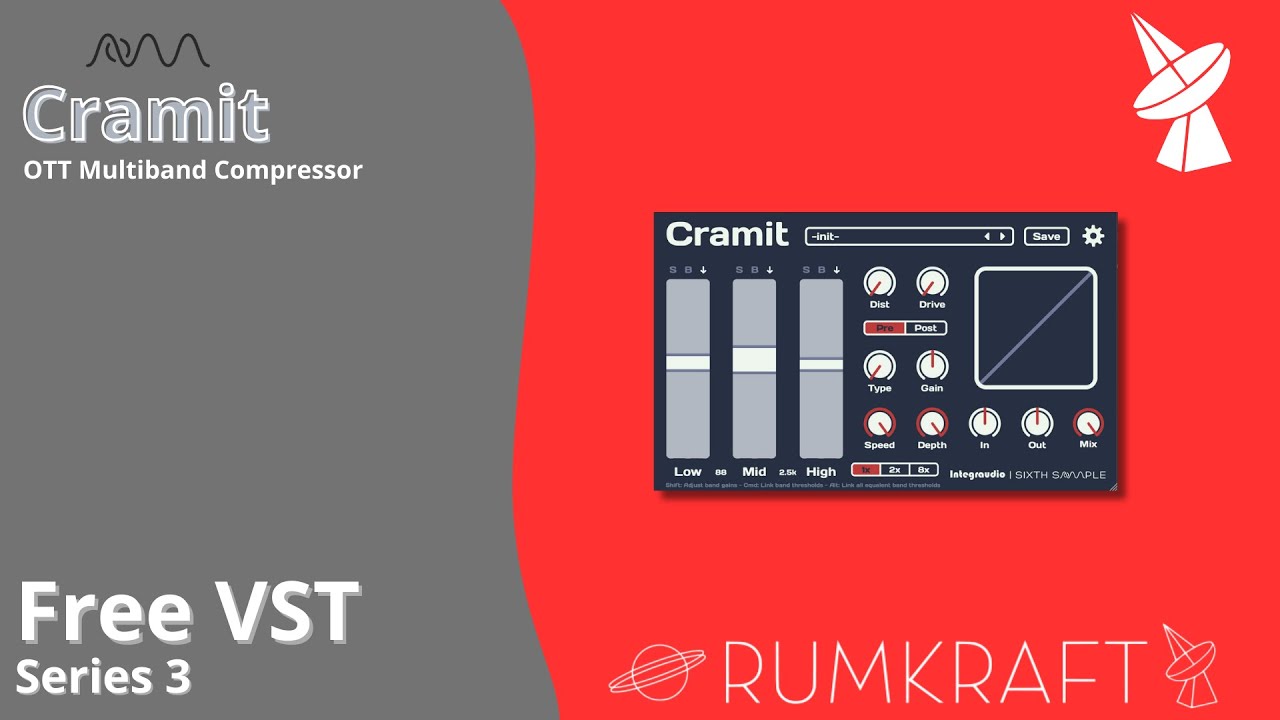Rumkraft TV - Free VST Series Ep. 3 – Cramit by Sixth Sample | Free Multiband Compressor!