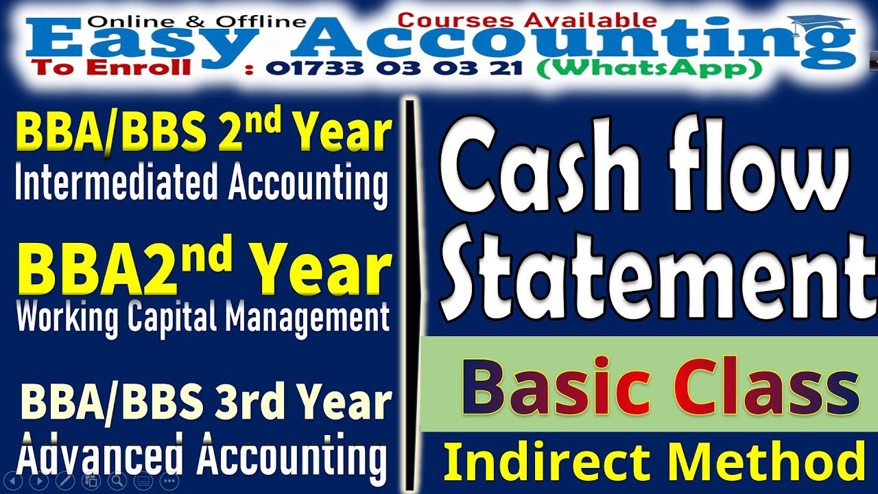 Cash flow Statement (Indirect Method Basic Class) ∣∣ BBA/BBS 2nd Year ∣∣ BBA/BBS 3rd Year ∣∣ BBA 4th