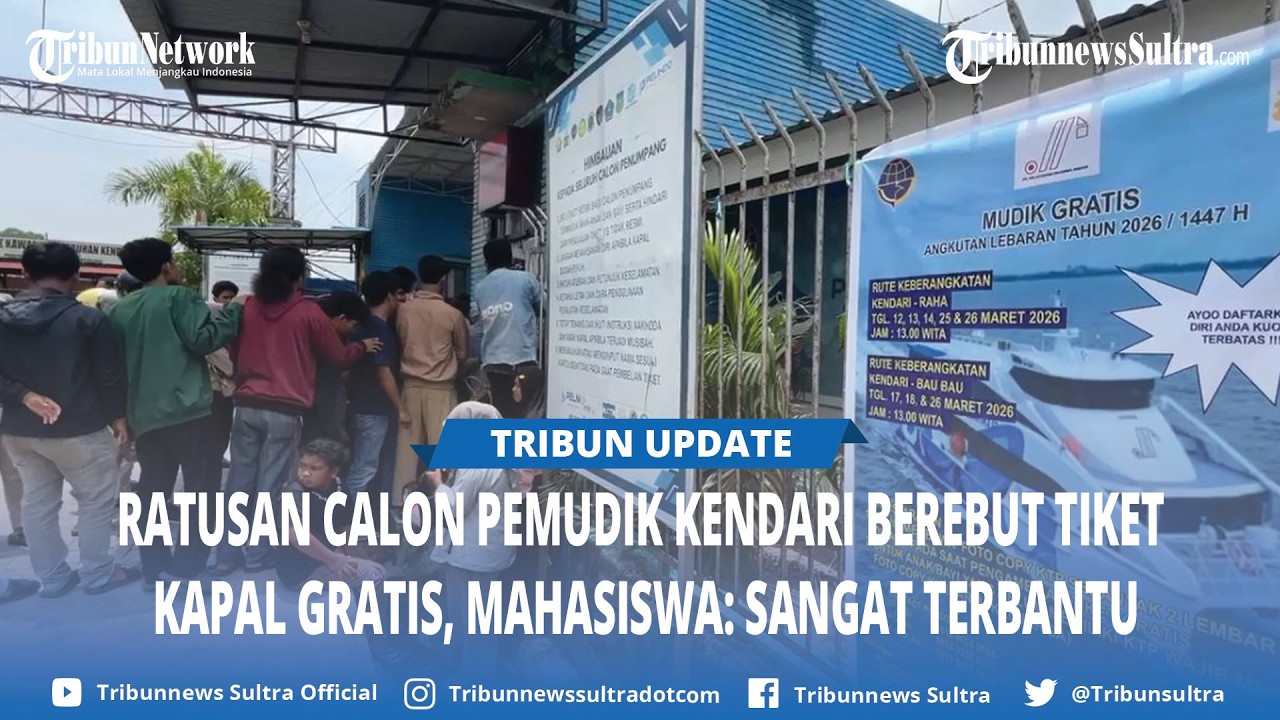 Calon Pemudik di Kota Kendari Sulawesi Tenggara Serbu Tiket Kapal Gratis, Mahasiswa: Sangat Terbantu