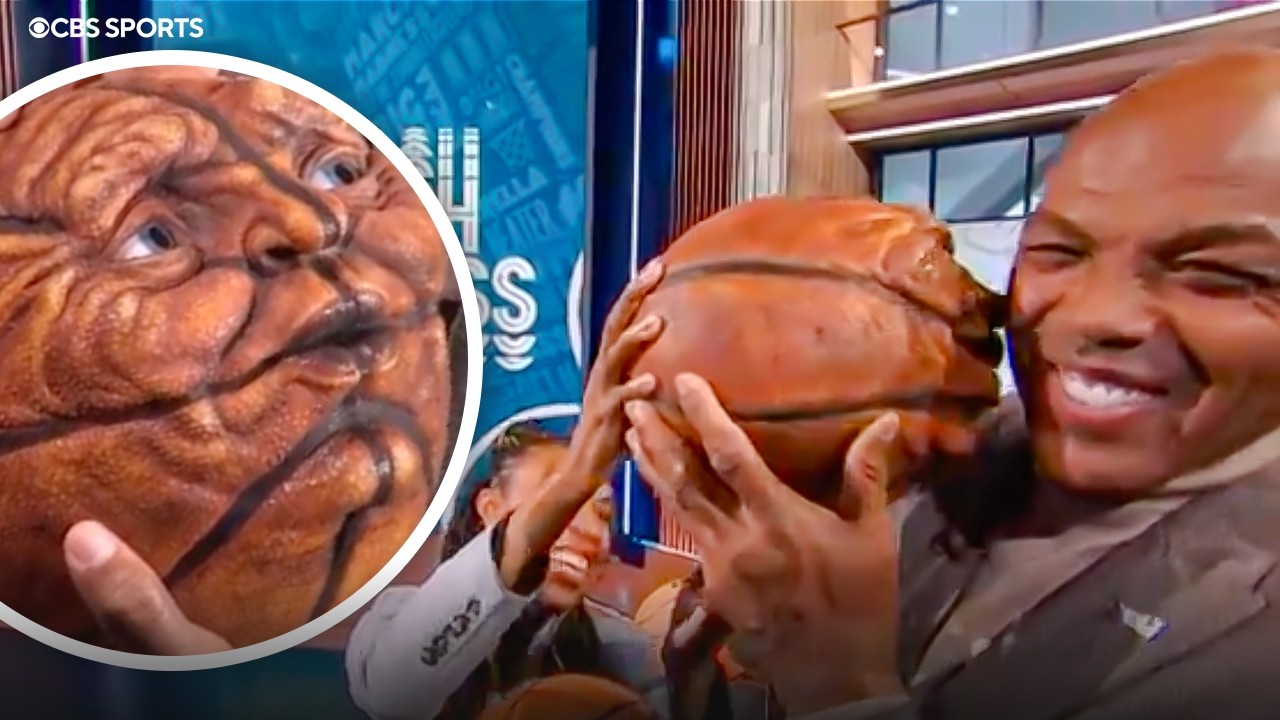 Charles Barkley & Renee Montgomery get pranked with ... an old talking basketball 😂