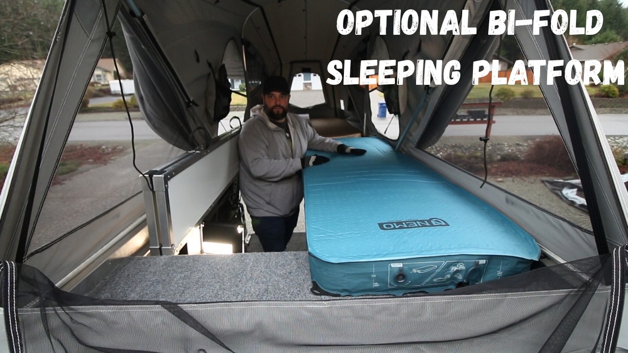 Full Sleeping Setup for Family of Four in AT Overland Habitat