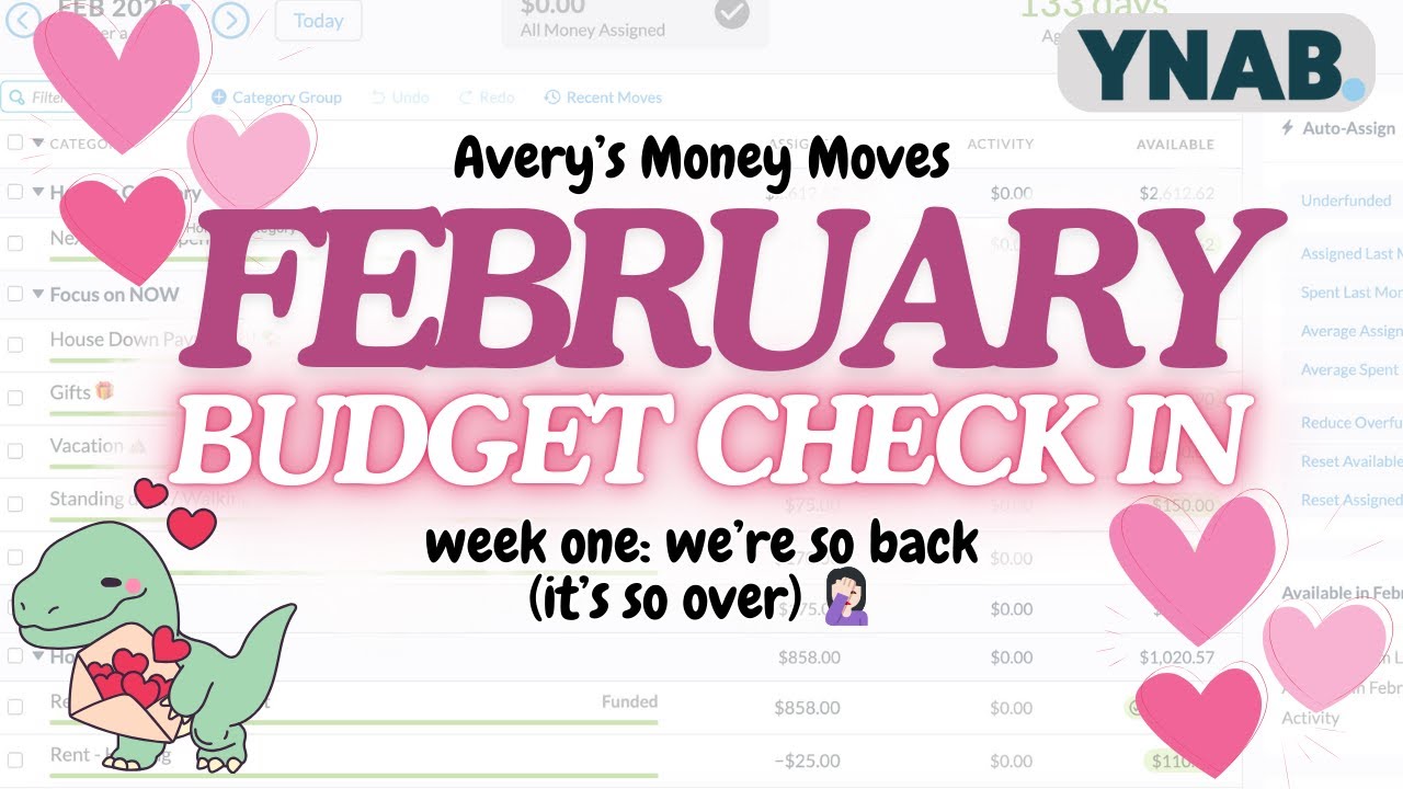 FEBRUARY BUDGET CHECK IN: we're so back (it's so over) | YNAB expense tracking
