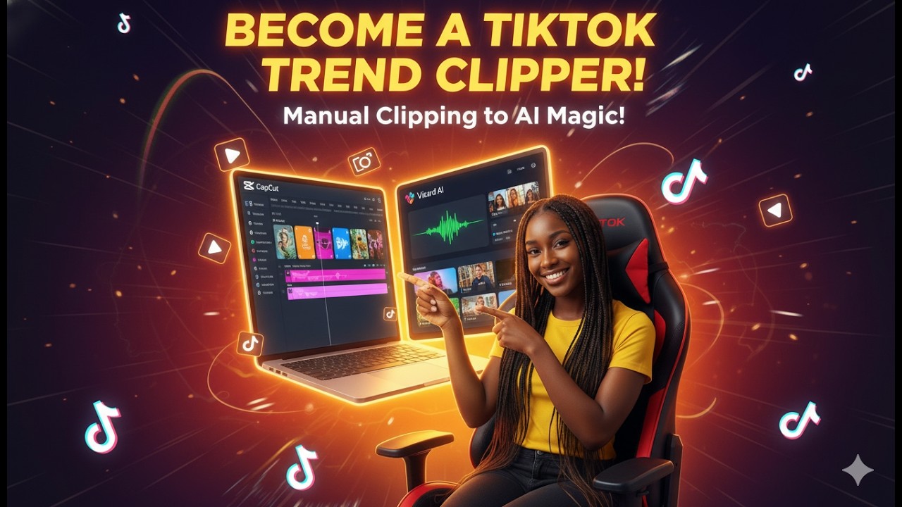 Go Viral Fast - How to Become a TikTok Trend Clipper Using AI & Manual Editing Tutorial