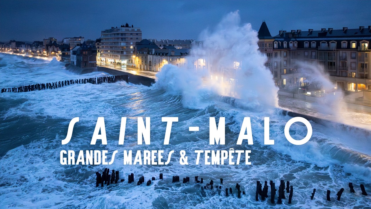 SAINT-MALO en GRANDES MAREES & TEMPETE 🌊 entre Apocalypse et Paradis