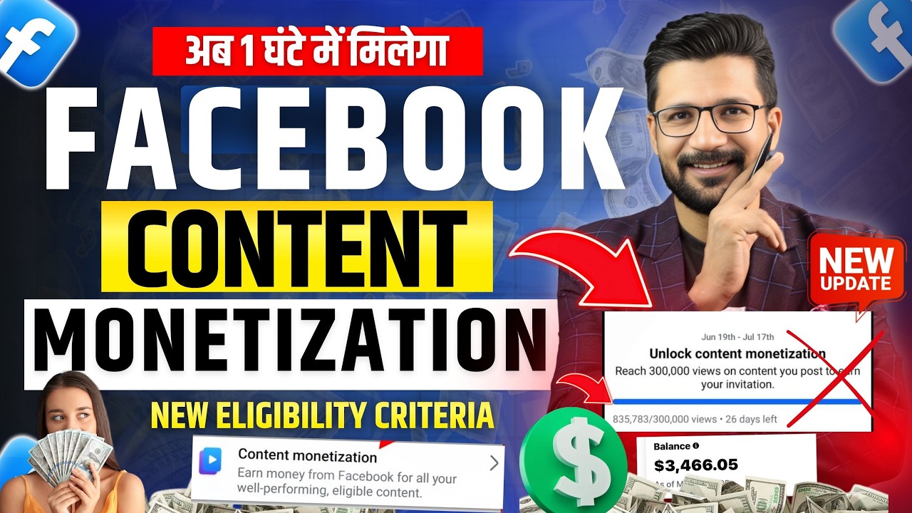 Update :- Facebook Content Monetization Tool Criteria Update | 3,00,000 Views ❌