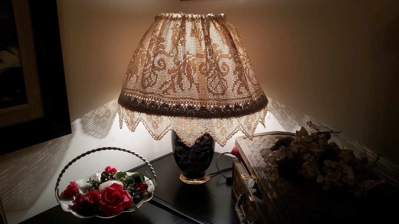 LAMBSHADE WITH HANDMADE LACE