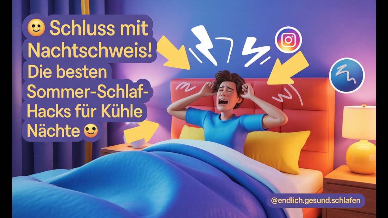 🥵 Schluss mit Nachtschwei&szlig;! Die besten Sommer-Schlaf-Hacks f&uuml;r k&uuml;hle N&auml;chte 😴#hitzeschlaf #schlafen