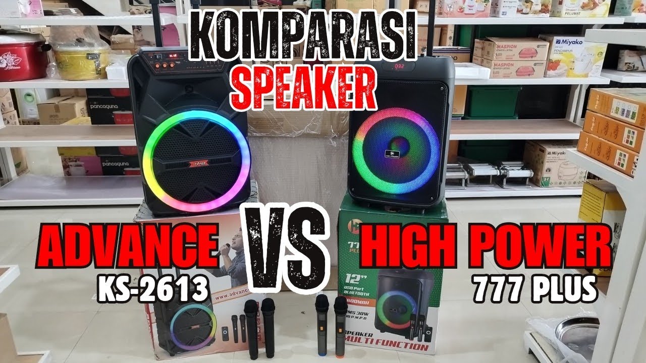 ADU PERBANDINGAN SPEAKER 12 INCHI TERBAIK DIBAWAH 1 JUTA‼️ADVANCE K-2613 VS HIGH POWER 777 PLUS