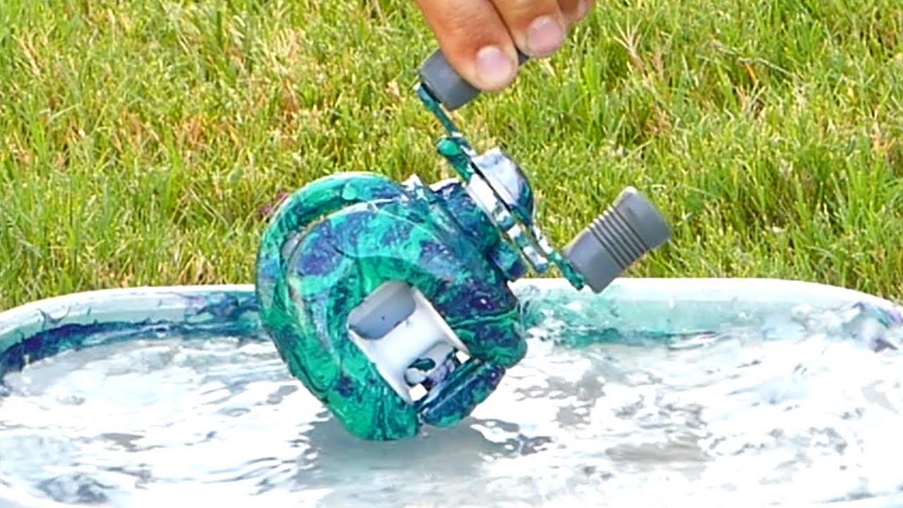 DIY Hydro Dipped Fishing Reel! You Have to Try This!