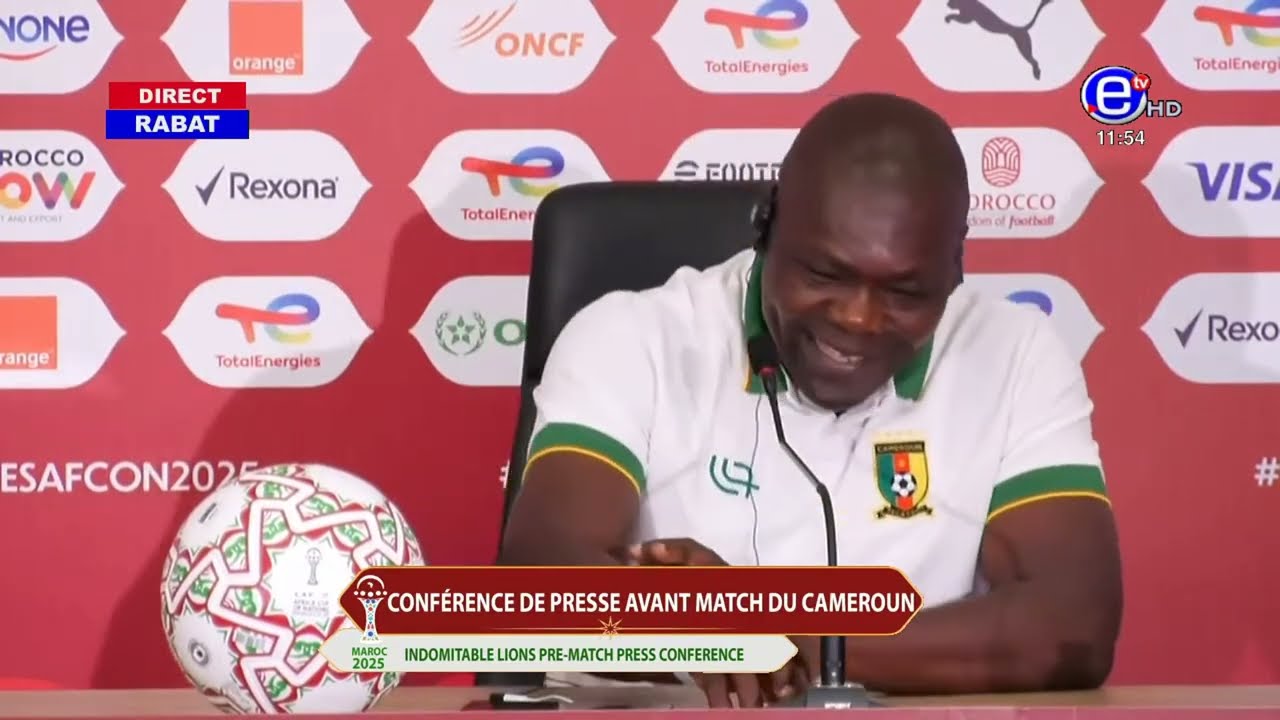 CAN MAROC 2025: CONFERENCE DE PRESSE D'AVANT MATCH DU CAMEROUN DU JEUDI 08 JANVIER 2026