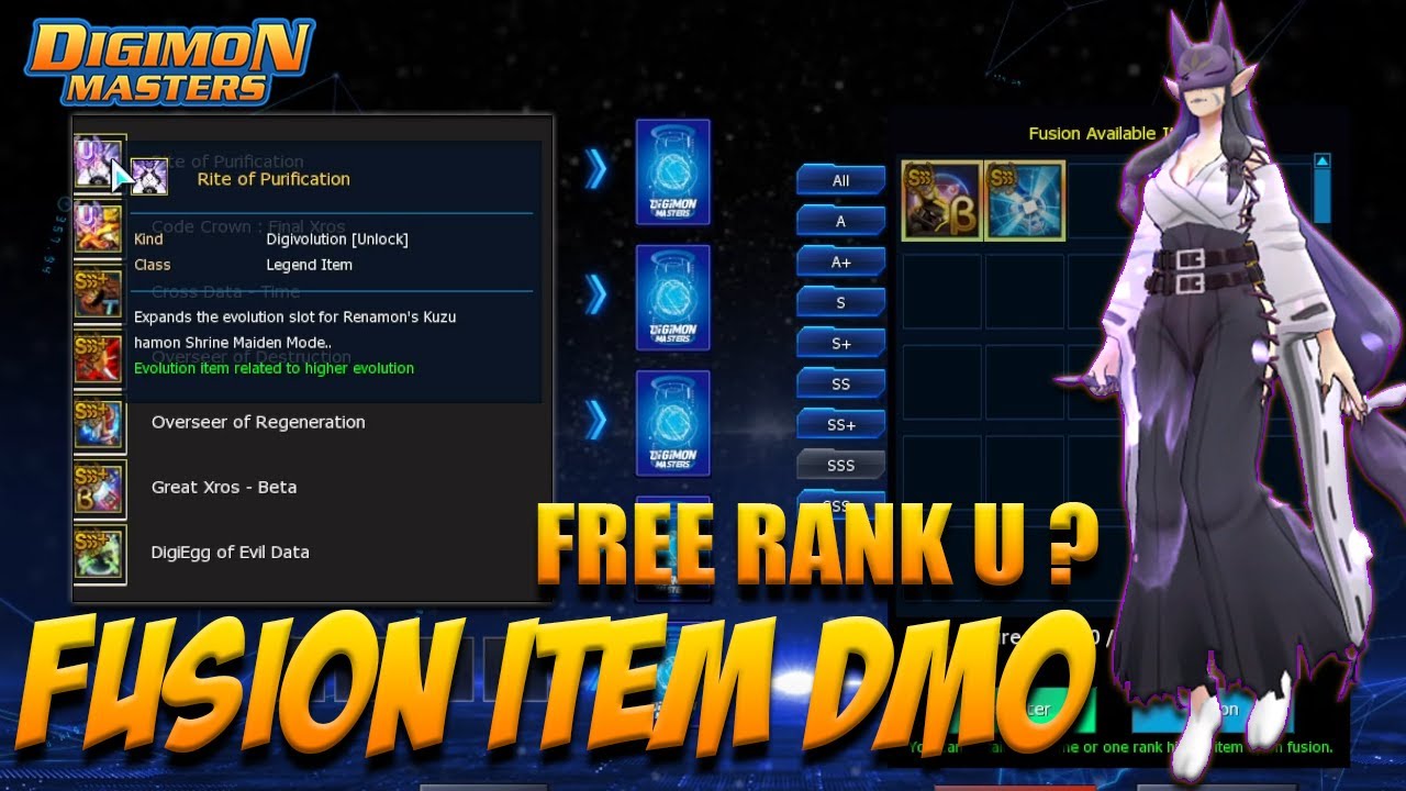 DIGITAL FUSION - DIGITAL DRAW - EVOLUTION ITEM SYSTEM DIGIMON |  DIGIMON MASTERS ONLINE (DMO)