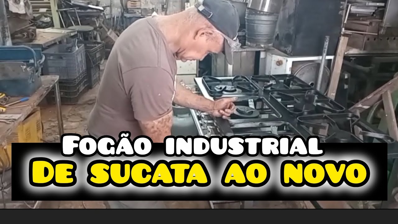 Tranformei fogão industrial velho em novo para cliente, ninguém acreditou😉