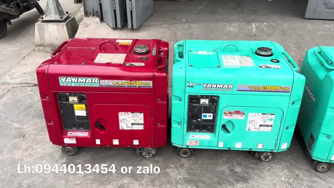 Báo giá lô máy phát điện chạy dầu siêu cách âm Yanmar 300vs và Shindaiwa 5,5kva có đề dùng cho đình
