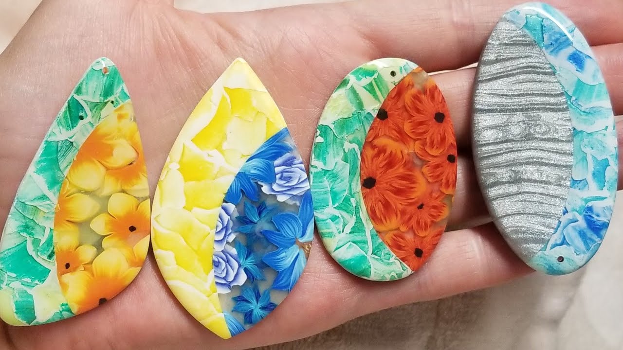 polymer clay pendant 48