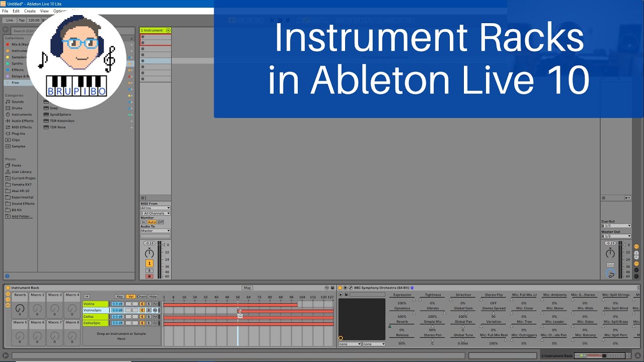 Basic tutorial of Instrument Rack in Ableton Live 10