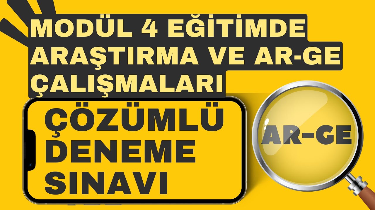 Uzman Öğretmenlik Sınavı MODÜL 4 Eğitimde Araştırma ve AR-GE Çalışmaları PRATİK Soru Çözümleri
