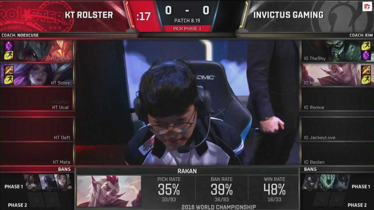 《LOL》2018 世界大賽八強賽 KT vs IG