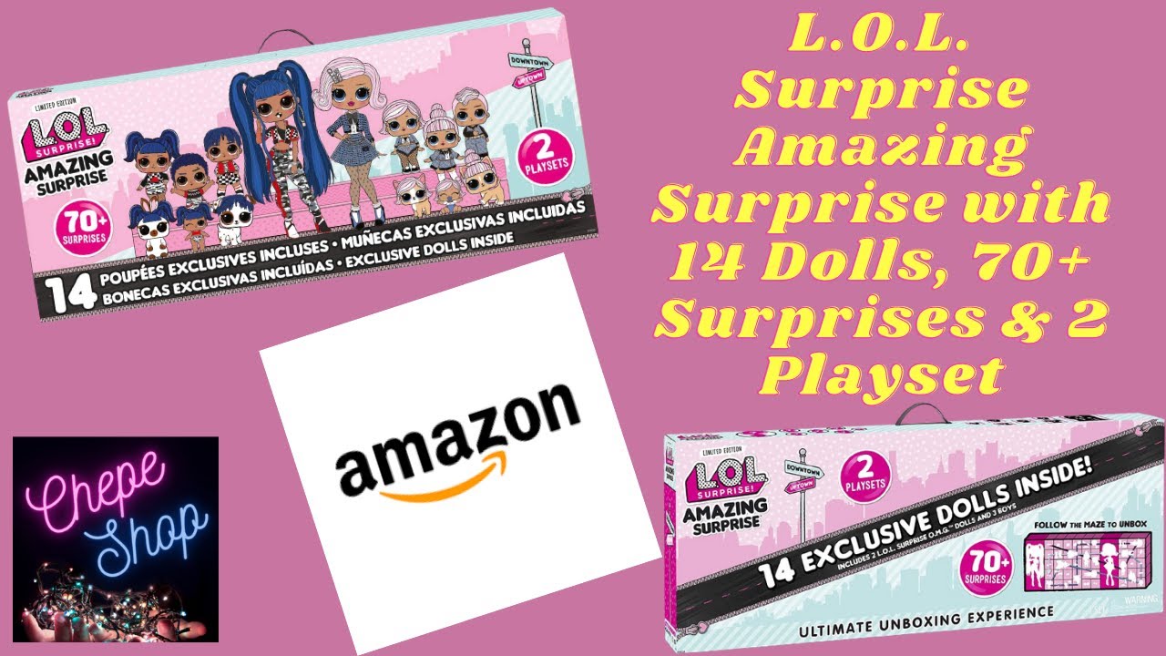 ON AMAZON-L.O.L. Surprise Amazing Surprise with 14 Dolls, 70+ Surprises & 2 Playset