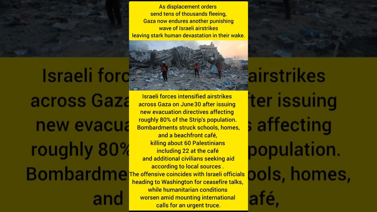 🔴 &ldquo;Displacement Orders Precede Deadly Gaza Air Raids 60 Killed as Civilian Exodus Accelerates.#news