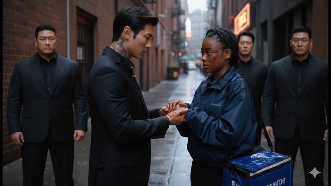 Korean Mafia boss spots blood on a black delivery girl's hands   what he did next no one expected