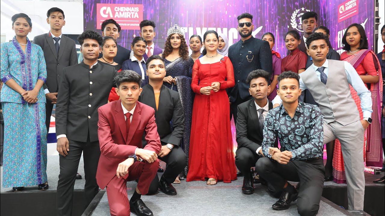 Celebrity Guest Ms. Anitha Sampath graced FASHIONISTA 2025 at Chennais Amirta Aviation College