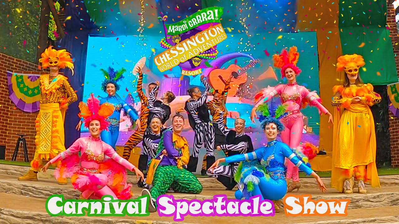 Mardi Grrra! Carnival Spectacle Show at Chessington World of Adventures (June 2022) [4K Multi Angle]