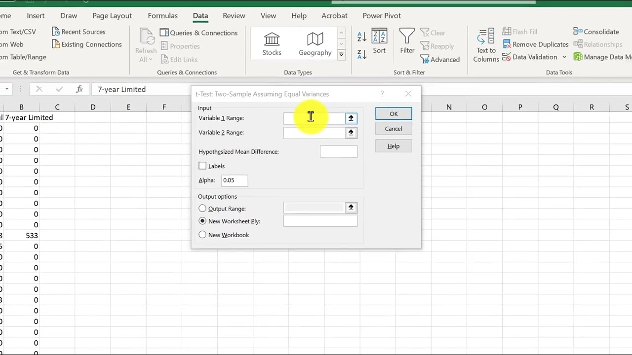 Running the Two Tailed T Test in Excel   CFI