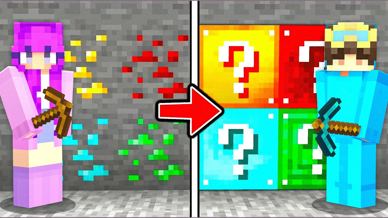 I Turned ALL ORES into LUCKY BLOCKS!