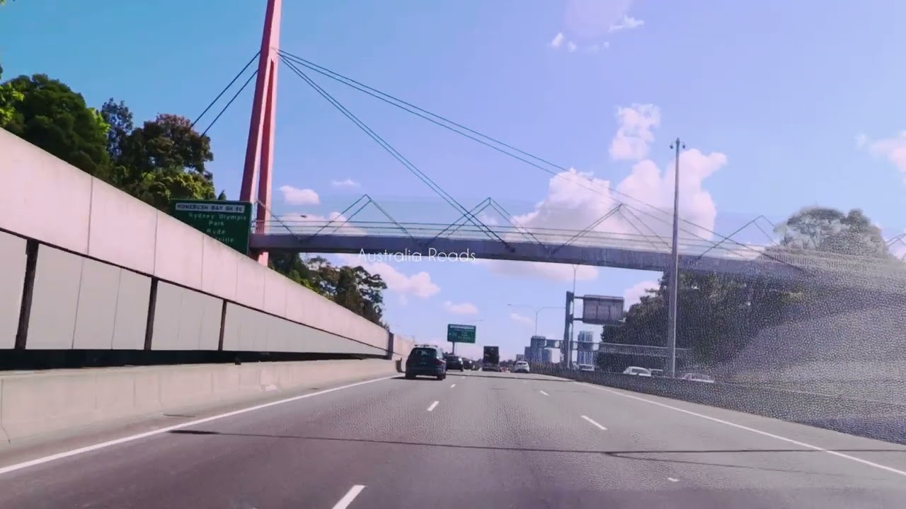 Sydney Drive Darling Harbour→ Anzac Bridge via Marsden Road 4K Road View