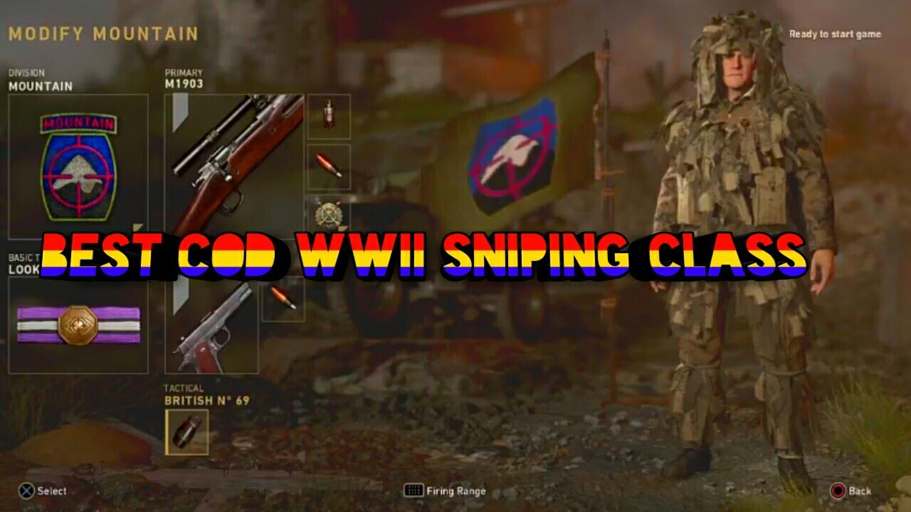 BEST COD WWII SNIPER CLASS