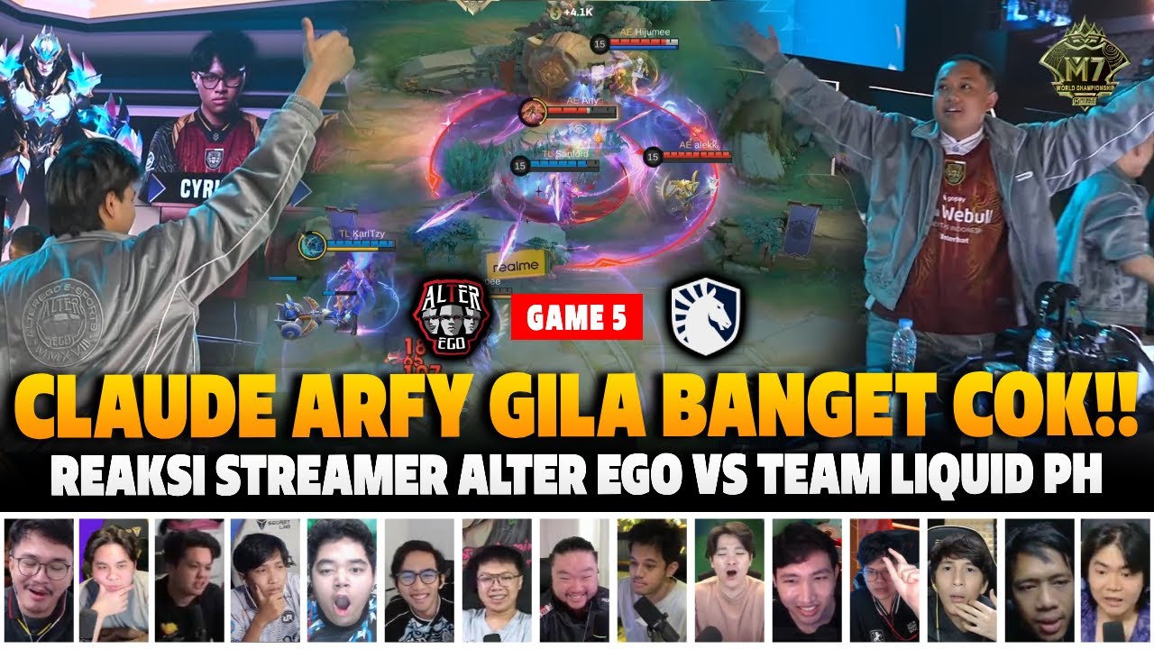 GILA KINK AE PULANGKAN TLPH❗REAKSI STREAMER M7 LOWER BRACKET AE VS TLPH | GAME 5