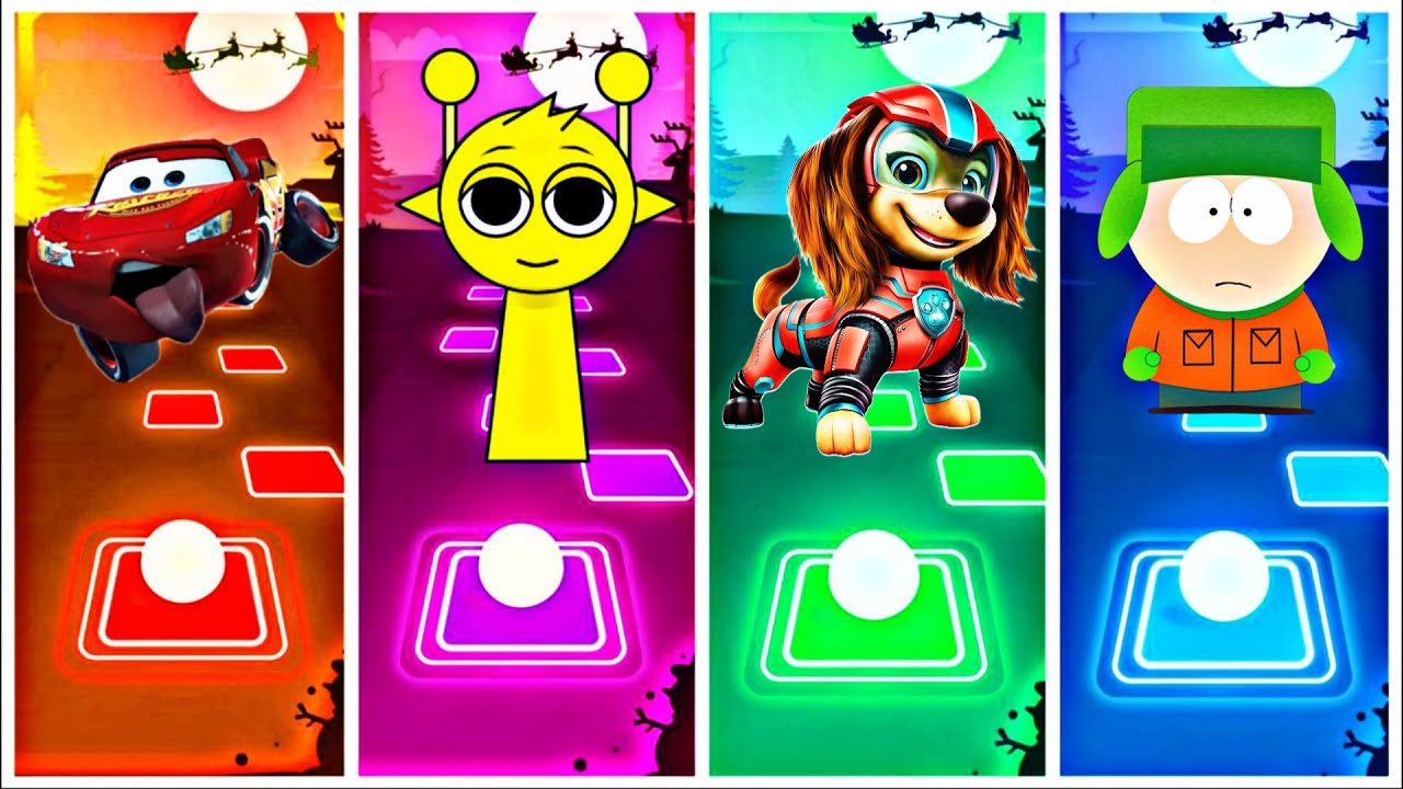 McQUEEN🆚SPRUNKI🆚LIBERTY🆚SOUTH PARK| Tiles Hop EDM Rush🎶 #trend