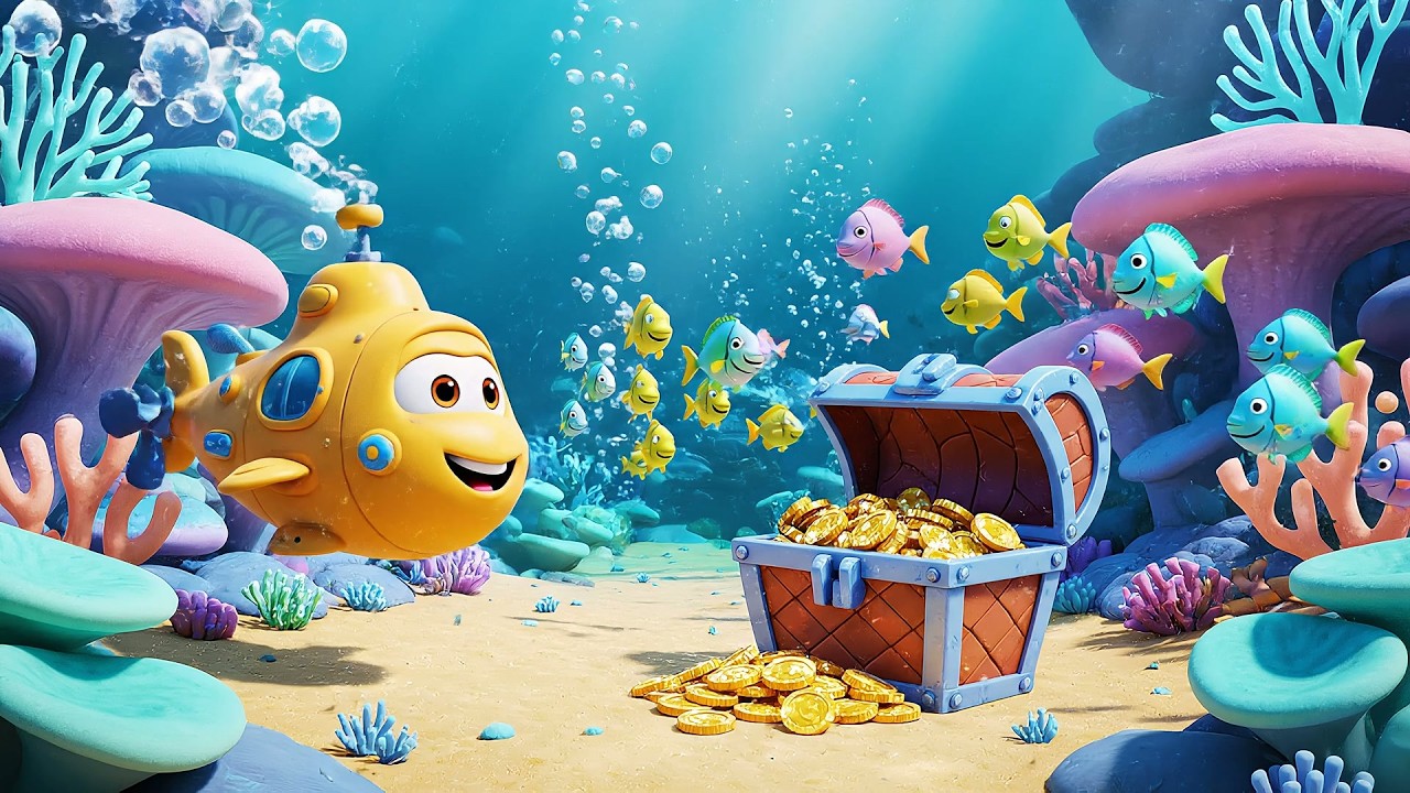 El Pequeño Submarino hace Glub Glub Gaa | Canciones del Mar y Rimas Infantiles