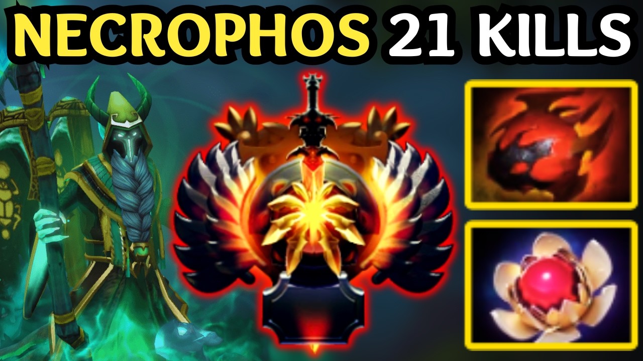 🔥 8000 MMR Broken NECROPHOS Mid — 21 Kills Impossible to Stop | Dota 2 Gameplay 🔥
